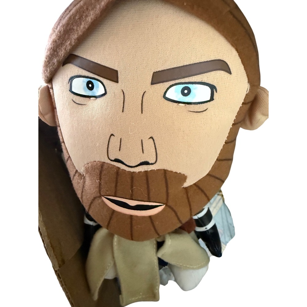 Star Wars Obi-Wan Kenobi Plush Jedi Master Stuffed Toy Figure Brown Tan Robes
